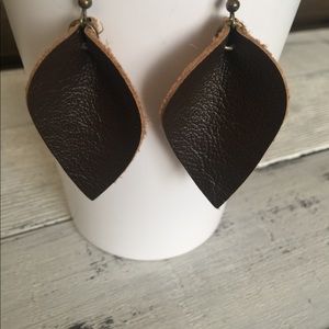 Joanna Gaines Style Genuine Leather Earrings